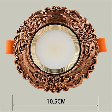 Plafonnier LED industriel rétro en résine bronze œil de vache intégré — LZ4X9P2