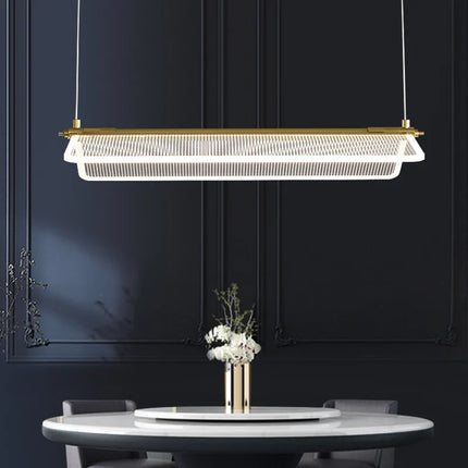 Lustre rectangulaire minimaliste à angle réglable — LZ4XJ9