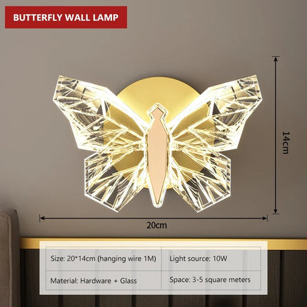 Applique murale LED papillon pour décoration intérieure moderne — LZ4X9P2