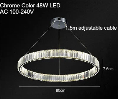 Lustre moderne en cristal élégant et raffiné haut de gamme — LZ4P9X