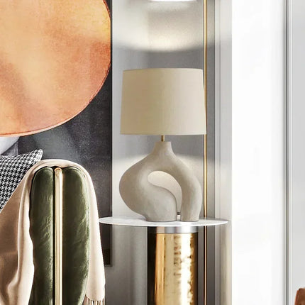 Lampe de bureau nordique en tissu pour intérieur moderne — LZ4X9QJ
