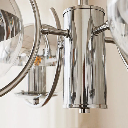 Lustre LED design en verre et chrome pour décoration intérieure — LZ4X9M