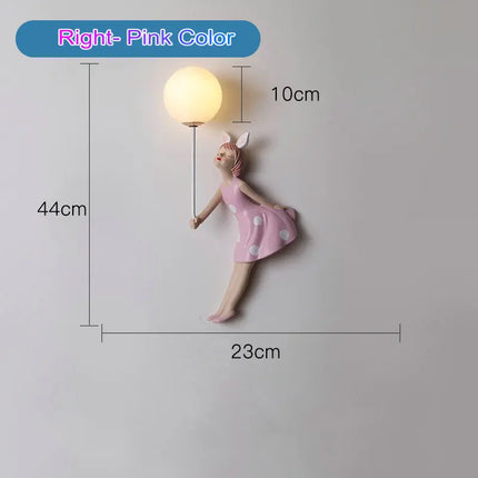 applique murale créative 3d pour fille abat-jour lune pour crèche