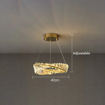 Suspension moderne en aluminium avec cristaux LED — LZ4X9T