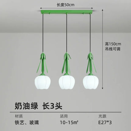 Lustre Art déco en verre avec suspension et abat-jour floral — LZ4X9P