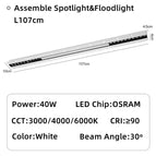 40W Assembly / 6000K Cold White / No Dimmable