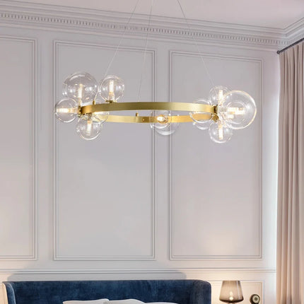 Lustre en verre avec suspension à cordon réglable et ampoule incluse — LZ4X9T