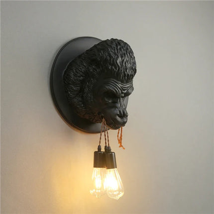 Applique murale LED vintage en résine gorille art déco — LZ4T9XQ