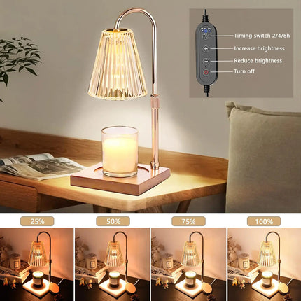Lampe de bureau à poser avec chauffe-bougie et minuterie réglable — LZ4X9M