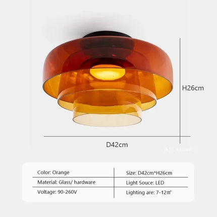 Plafonnier LED design nordique en verre bol simple — LZ4X9J2