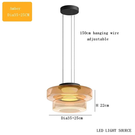 Suspension bohème en verre pour table basse design danois — LZ4X9T
