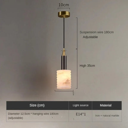 lustre en marbre chinois style moderne minimaliste pour restaurant et bar