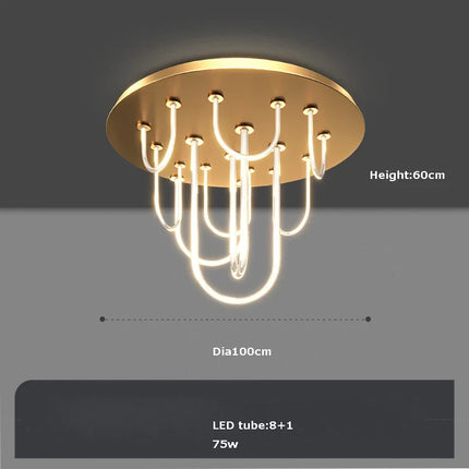 Lustre LED dimmable style postmoderne ceinture magique 2022 — LZ4X9P