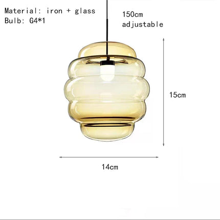 Suspension en verre transparent à fil réglable pour bar et restaurant — LZ4T9Q2M