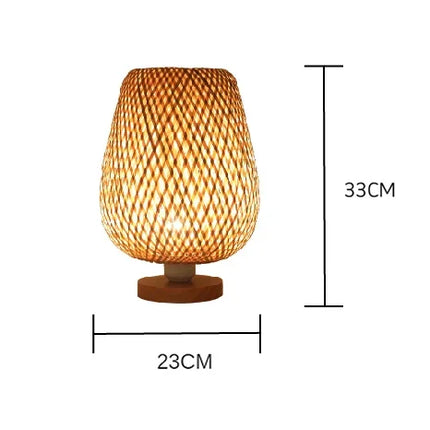 Lampadaire artisanal en rotin naturel pour intérieur et extérieur — LZ4X9M