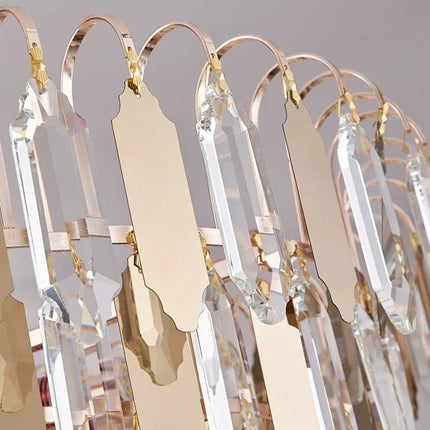 Lustre LED design élégant en cristal doré pour intérieur — LZ4XJ9