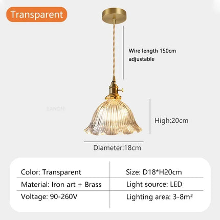 Suspension LED en verre style nordique pour décoration intérieure moderne — LZ4X9J