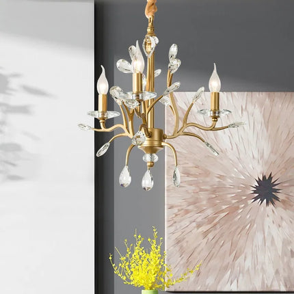 Lustre vintage en cristal pour éclairage intérieur élégant — LZ4X9P2