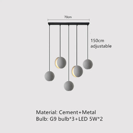 Suspension ronde en ciment au style vintage pour intérieur — LZ7D9X