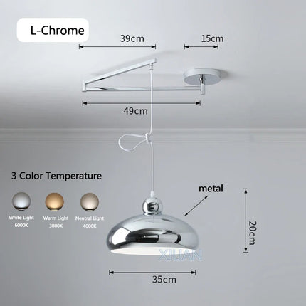 Suspension LED moderne à bras oscillant mobile — LZ4X7Q9