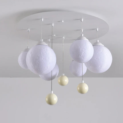 Lustre suspension 3D LED boule ronde lune intérieure — LZ4X9P