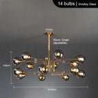 14 têtes Smokey / Avec des ampoules LED / CHINE