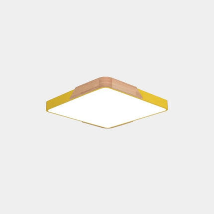 Lustre nordique en bois massif style macaron moderne — LZ4X9P2
