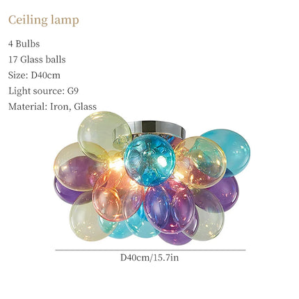 Suspension moderne créative boule de verre pour salon et chambre — LZ4X9T1