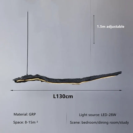 Lustre LED suspension style wabi-sabi nordique pour café et restaurant — LZ4X9T