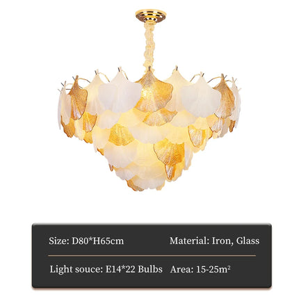 Lustre en verre forme coquillage pour ambiance romantique — LZ4X9T2