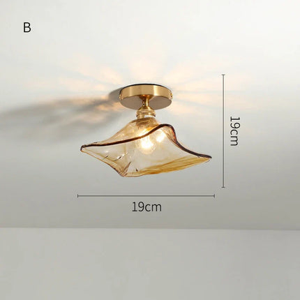 Plafonnier LED en verre style nordique industriel décoratif — LZ4P9XQ
