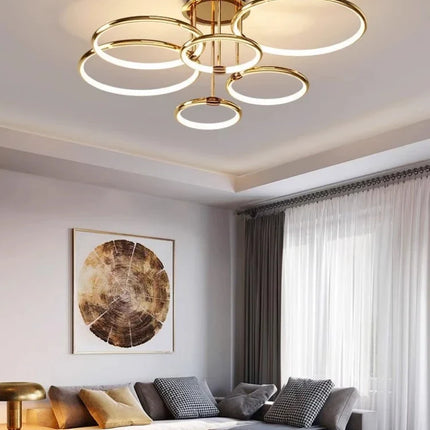 Lustre moderne en anneau pour intérieur élégant — LZ4X9P2