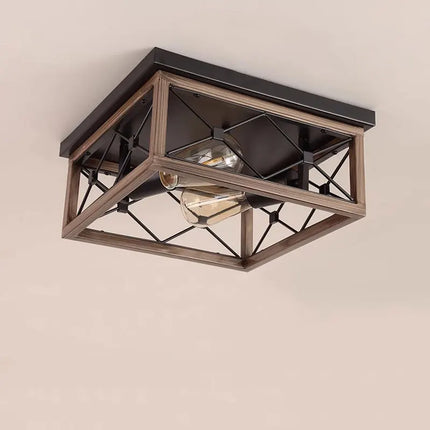 Plafonnier carré style rétro américain décoratif — LZ4X9B2