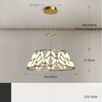 Plafonnier LED minimaliste avec abat-jour fantaisie design moderne — LZ4XJ9