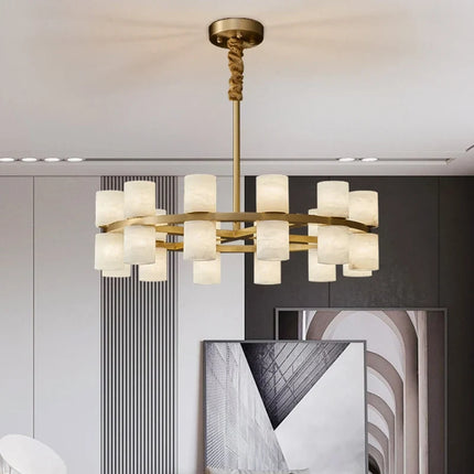 Suspension minimaliste en cuivre et marbre style postmoderne — LZ4X9Q2