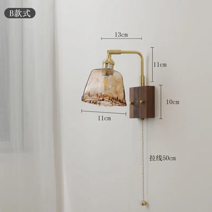 Applique murale rétro en cuivre au style japonais pour intérieur — LZ3V9QX