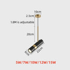 Black / 4000k / 7W Dimmable