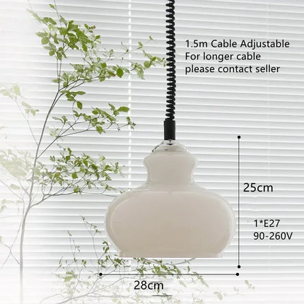 Lustre suspension nordique en verre coloré pour bar et restaurant — LZ4XJ9