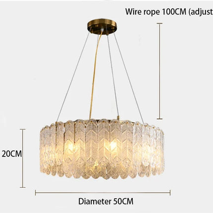 Suspension LED en verre avec lustre cristal nordique moderne — LZ4X9P