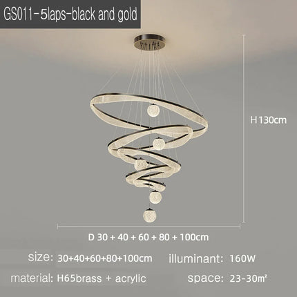 suspension moderne à led pour éclairage intérieur élégant