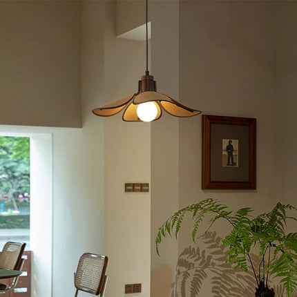Suspension en bois de lin style asiatique avec fil réglable — LZ4X9P7Q