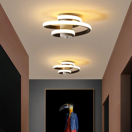 Plafonnier LED spirale au design moderne minimaliste — LZ4G7Q2