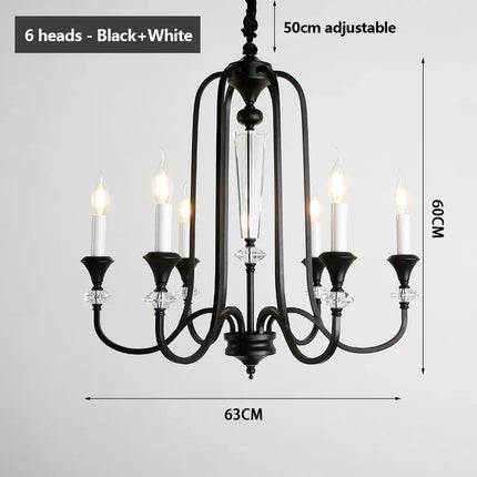 Lustre rétro en cristal avec LED pour salon élégant — LZ4X9Q7T