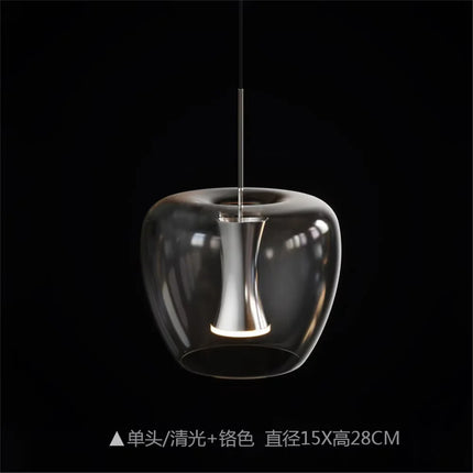Suspension LED en verre transparent au design moderne pour intérieur — LZ4X9J