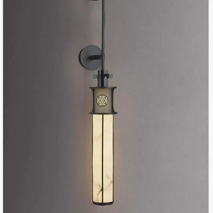Applique murale vintage en marbre et acier inoxydable au design élégant — LZ4X9P