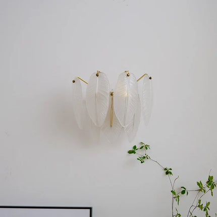 Plafonnier décoratif en verre et plumes pour intérieur — LZ4X9P