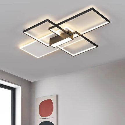 Plafonnier LED rectangulaire au design moderne et minimaliste — LZ4T9Q2