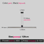 Noir L120cm / Blanc chaud (3000K)