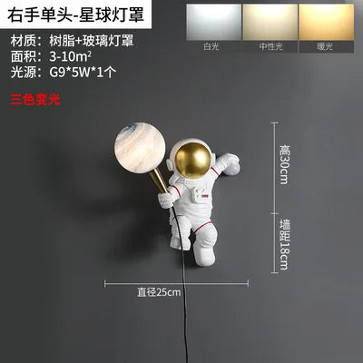 Applique murale astronaute pour décoration chambre enfant — LZ4X9T