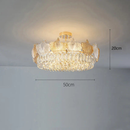 lustre en verre cristal design moderne pour intérieur élégant
